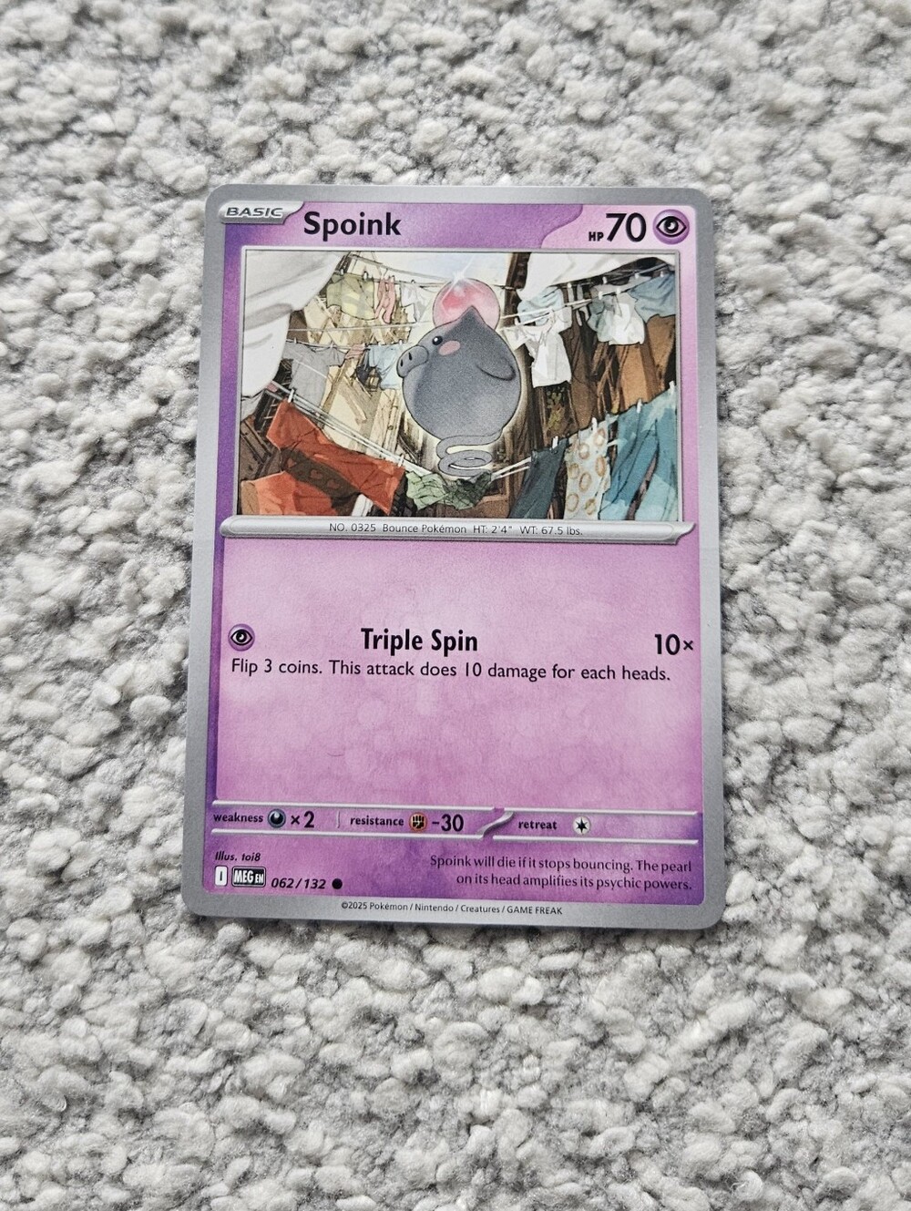 POKEMON TCG Card Spoink Mega Evolution 062/132